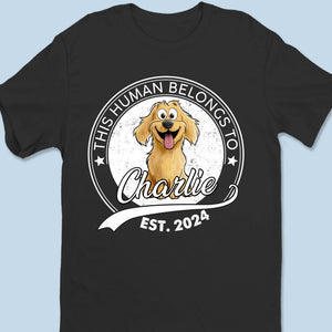 Appartient à mon chiot - T-shirt unisexe personnalisé pour chien, t-shirt premium, sweat à capuche - Cadeau pour propriétaires et amoureux des animaux