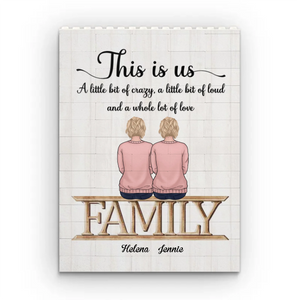 C'est nous, beaucoup d'amour - Blocs de construction rectangulaires verticaux personnalisés pour la famille - Cadeau pour les membres de la famille