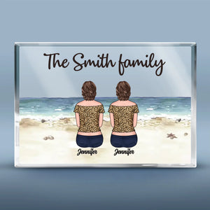 Objectifs de l'équipe de plage - Plaque rectangulaire en acrylique personnalisée pour la famille - Cadeau pour les membres de la famille