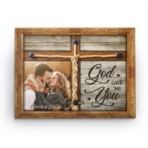 Photo personnalisée « Dieu m'a donné toi » – Blocs de construction rectangulaires horizontaux personnalisés pour couple – Cadeau pour mari et femme, anniversaire