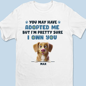 Je te laisse penser que tu es aux commandes - T-shirt unisexe personnalisé pour chien, t-shirt premium, sweat à capuche - Cadeau pour les propriétaires d'animaux et les amoureux des animaux