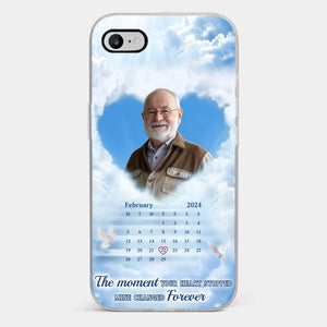 Photo personnalisée « Nous vous portons toujours avec nous » - Étui de téléphone transparent personnalisé commémoratif - Cadeau de condoléances pour les membres de la famille