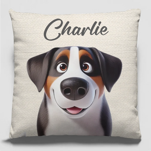 Impossible de se cacher de mon regard de chiot ! Coussin personnalisé pour chien et chat ! Cadeau pour propriétaires et amoureux des animaux