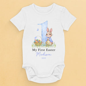 Premier Pâques, câlins à n'en plus finir - Body bébé personnalisé en famille - Cadeau de Pâques pour bébé, enfant et nouveau-né