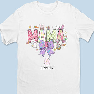 Maman Lapin Aime Ses Amis - T-shirt Unisexe Personnalisé Famille, T-shirt Premium, Sweat à Capuche - Cadeau de Pâques pour Maman, Grand-Mère