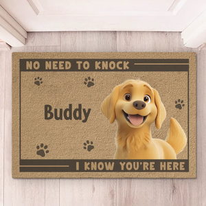 Entrez, nos pattes sont prêtes ! Tapis décoratif personnalisé pour chien, décoration d'intérieur, cadeau de pendaison de crémaillère pour propriétaires et amoureux des animaux.