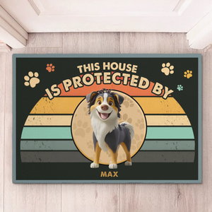 Bienvenue chez Pawfect Home ! Tapis décoratif personnalisé pour chien ! Cadeau de pendaison de crémaillère pour propriétaires et amoureux des animaux.