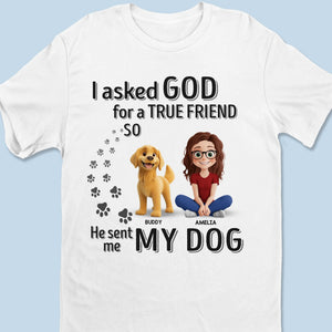 Les vrais amis sont couverts de fourrure - T-shirt unisexe personnalisé pour chien, t-shirt premium, sweat à capuche - Cadeau pour propriétaires et amoureux des animaux