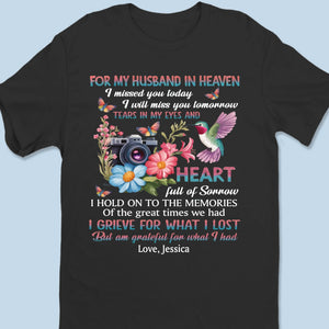 Chaque larme contient un souvenir de toi - T-shirt unisexe personnalisé commémoratif, t-shirt premium, sweat à capuche - Cadeau de condoléances pour les membres de la famille