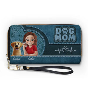 Pawsitively, le meilleur compagnon ! Portefeuille long en cuir personnalisé pour chien ! Cadeau pour propriétaires et amoureux des animaux.