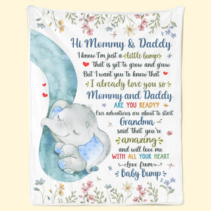 Love From Your Baby Bump - Family Personalized Custom Blanket - Mother's Day, Baby Shower Gift, Gift For First Mom