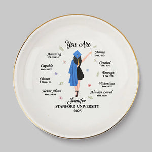 L'avenir est prometteur, continuez à progresser - Plat à bijoux personnalisé pour la famille - Cadeau de remise de diplôme pour les membres de la famille, les frères et sœurs