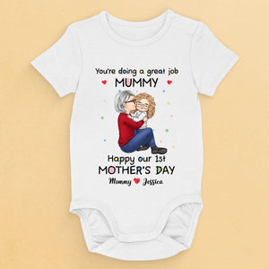 You'Re Doing A Great Job Mummy - Family Personalized Custom Baby Onesie - Mother's Day, Baby Shower Gift, Gift For First Mom