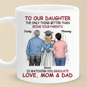 Célébrer votre réussite - Mug personnalisé pour la famille - Cadeau de remise de diplôme pour fille