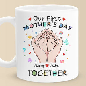 Petits orteils, grand amour - Mug personnalisé pour la famille - Cadeau pour la fête des mères, la baby shower, la première maman