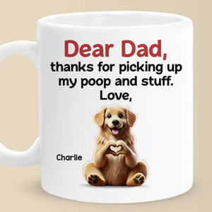 Maman, tu me fais remuer la queue avec amour - Mug personnalisé pour chien - Fête des Mères, cadeau pour les propriétaires d'animaux et les amoureux des animaux