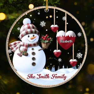 Reconnaissante d'avoir la chance d'avoir une famille aussi merveilleuse - Décoration personnalisée pour la famille - Forme personnalisée en acrylique - Cadeau de Noël pour les membres de la famille