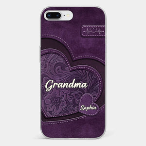 Grandma, Your Love Has Shaped Me In Lasting Ways - Family Personalized Custom Clear Phone Case - Gift For Mom, Grandma
