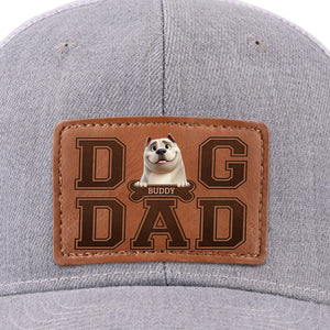 Chapeau en cuir personnalisé pour chien, fourrure, papa ! Cadeau pour la fête des pères, pour les propriétaires d'animaux et les amoureux des animaux.