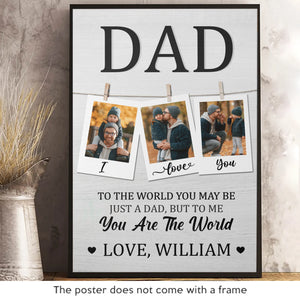 Photo personnalisée Plus qu'un simple papa - Affiche verticale personnalisée pour la famille - Fête des pères, cadeau pour papa, grand-père