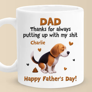 Mon caca, ton moment de fierté - Mug personnalisé pour chien - Fête des pères, cadeau pour les propriétaires d'animaux, amoureux des animaux