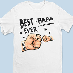 Meilleur papa de l'univers - T-shirt unisexe personnalisé pour la famille, t-shirt premium, sweat à capuche - Fête des pères, cadeau pour papa, grand-père