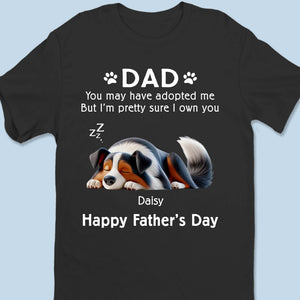 T-shirt unisexe personnalisé pour chien, haut de gamme, sweat à capuche, cadeau pour la fête des pères, pour les propriétaires et les amoureux des animaux.