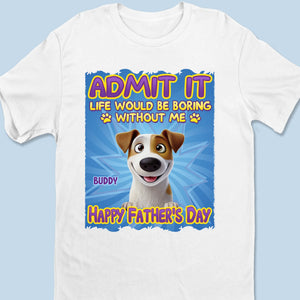 Chaque mouvement de queue est pour toi, papa - T-shirt unisexe personnalisé pour chien, t-shirt premium, sweat à capuche - Fête des pères, cadeau pour papa, propriétaires d'animaux, amoureux des animaux