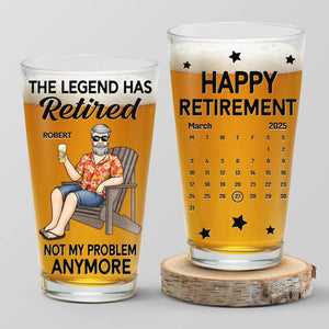 La légende a pointé - Verre à bière personnalisé pour collègue - Appréciation, cadeau de retraite pour collègues, amis de travail, collègues