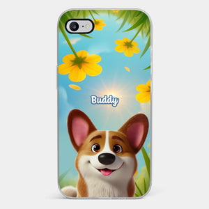 Coque de téléphone transparente personnalisée – Cadeaux d'anniversaire personnalisés pour les amoureux des chiens, papas et mamans – Tu illumines ma journée