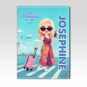 Étui de passeport personnalisé, porte-passeport – Cadeaux de vacances et de voyage personnalisés pour femmes et hommes – Vivez l'instant présent