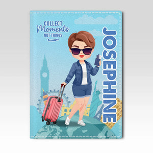Étui de passeport personnalisé, porte-passeport – Cadeaux de vacances et de voyage personnalisés pour femmes et hommes – L'aventure remplit l'âme