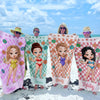 Serviette de plage personnalisée - Cadeaux de vacances et de voyage d'été personnalisés pour femmes - Ambiance tropicale toute la journée