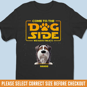 T-shirt unisexe personnalisé, t-shirt premium, sweat à capuche – Cadeaux d'anniversaire personnalisés pour les amoureux des chiens, papas et mamans de chiens – Bienvenue chez Bark Side