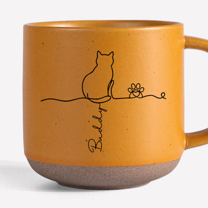 Mug en céramique imprimé personnalisé - Cadeau de condoléances personnalisé pour animaux de compagnie - Minimaliste, amour maximal