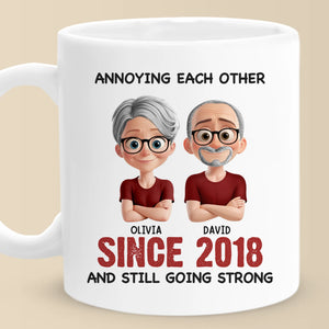 Mug personnalisé - Cadeaux d'anniversaire de mariage personnalisés pour mari et femme, lui et elle - Votre dose quotidienne de malice