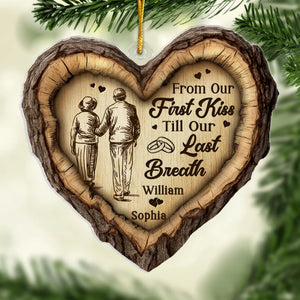 Custom Acrylic Ornament - Personalized Anniversary Christmas Wedding Gifts For Husband And Wife, Him And Her - Together In Heart And Soul