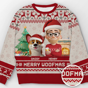 Custom Unisex Ugly Sweatshirt - Personalized Christmas Birthday Gifts For Dog Lovers, Dog Dad And Mom - Santa Paws Is Coming To Town