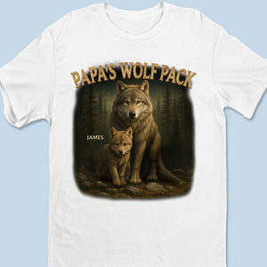 Wolf Pack Always Together - Family Personalized Custom Unisex T-shirt, Premium T-shirt, Hoodie - Father's Day, Gift For Dad, Grandpa