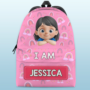 Sac à dos personnalisé pour enfants - Cadeaux de rentrée scolaire personnalisés pour enfants - Manger, jouer, construire, répéter