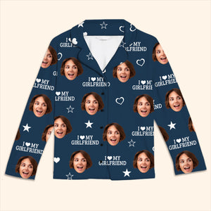 Photo personnalisée chaque jour, je t'aime encore plus - Pyjama personnalisé pour couple - Cadeau de Noël pour mari et femme, anniversaire