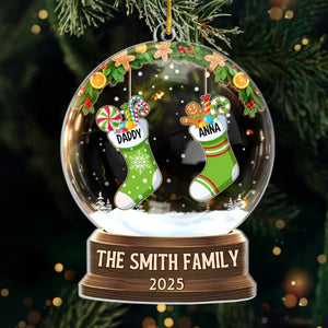 Custom Acrylic Ornament - Personalized Christmas Birthday Gifts For Mom, Dad, Brother, Sister, Kids - Love Makes Us One