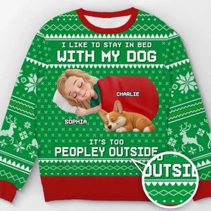 Custom Unisex Ugly Sweatshirt - Personalized Christmas Birthday Gifts For Dog Lovers, Dog Dad And Mom - Santa, Bring Snacks To Bed