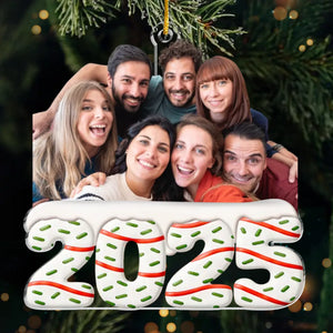 Custom Photo Acrylic Ornament - Personalized Best Friend Christmas Birthday Gifts For Coworker, Work Bestie, Best Friends, Family - Best Time With Best People