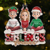 Custom Crochet Acrylic Ornament - Personalized Christmas Birthday Gifts For Brother, Sister - Built In Best Friend For Life