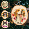 Custom Photo Wood Ornament - Personalized Pet Christmas Memorial Sympathy Gifts For Dogs, Cats - Always Missed Always Loved