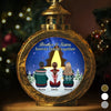Custom Candlelight Lantern Ornament - Personalized Christmas Birthday Gifts For Brother, Sister - Shine Through Our Hearts
