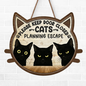 Whiskers Over Rules - Panneau décoratif en bois pour chat - Cadeau de pendaison de crémaillère pour propriétaires et amoureux des animaux