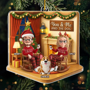 Custom Acrylic Ornament - Personalized Anniversary Christmas Wedding Gifts For Husband And Wife, Dog Cat Lovers - The Pawfect Little Family