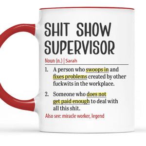 Custom Accent Mug - Personalized Funny Gifts For Best Friends, Family, Coworker, Work Bestie - Sip Now Panic Later